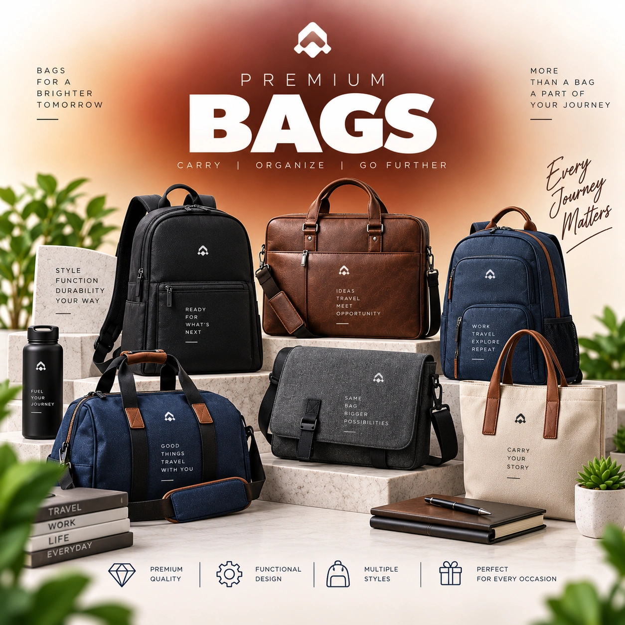 Custom corporate bag designed for everyday work and travel