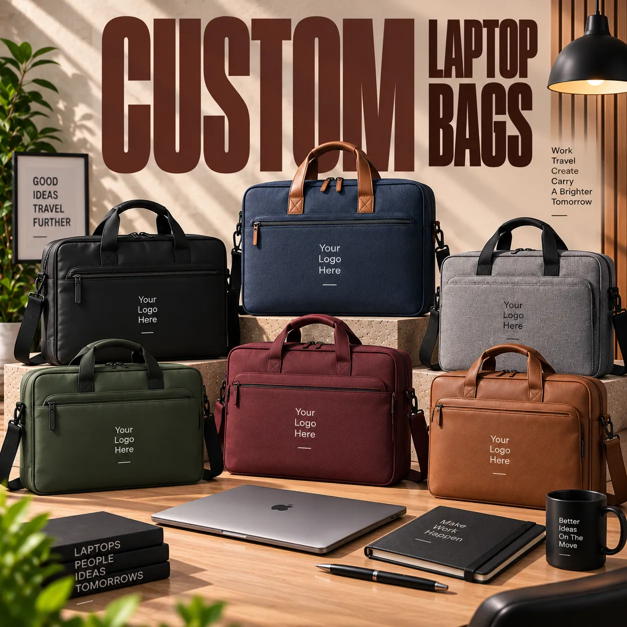 Premium laptop backpack: Premium bag presentation