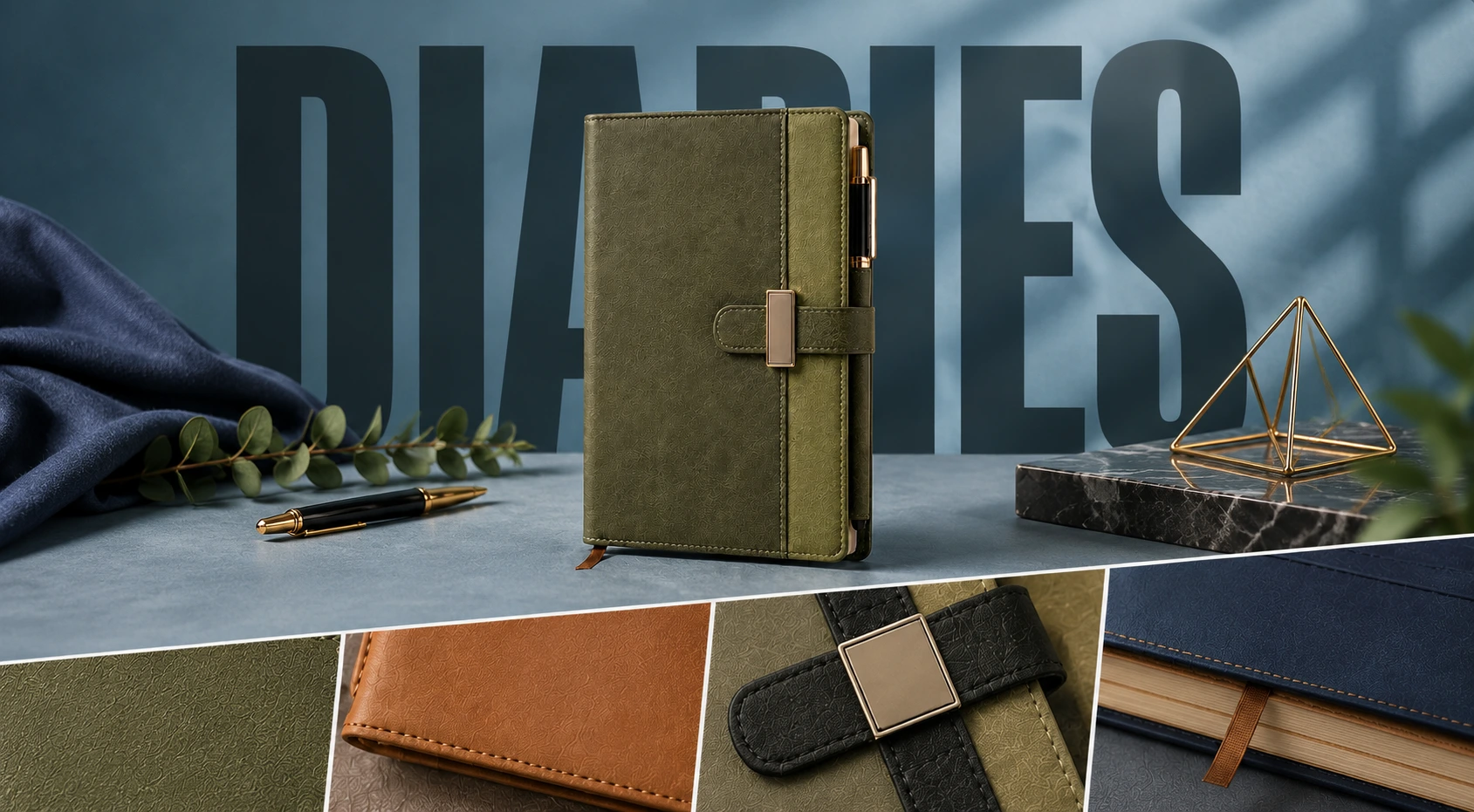 Premium TruePrint custom diary with pen and detailed cover finishes