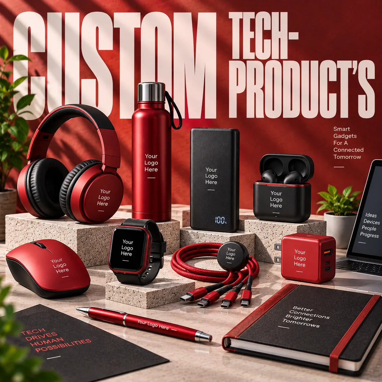 Premium power bank: Premium tech product presentation