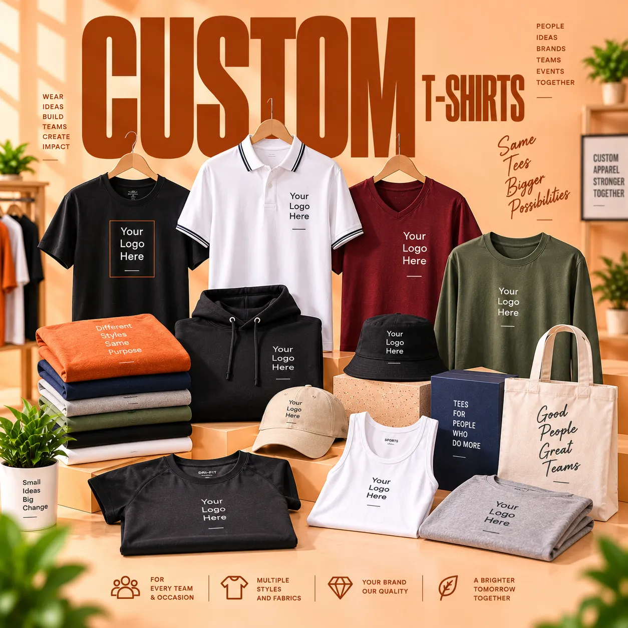 Premium corporate T-shirt: Premium T-shirt presentation